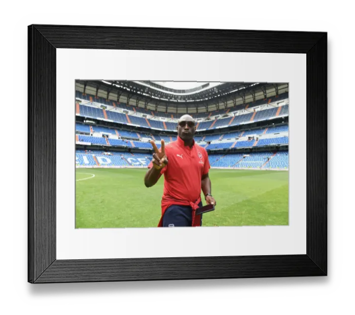 Framed Print : Sol Campbell's Legendary Clash: Real Madrid Legends vs. Arsenal Legends (2018)