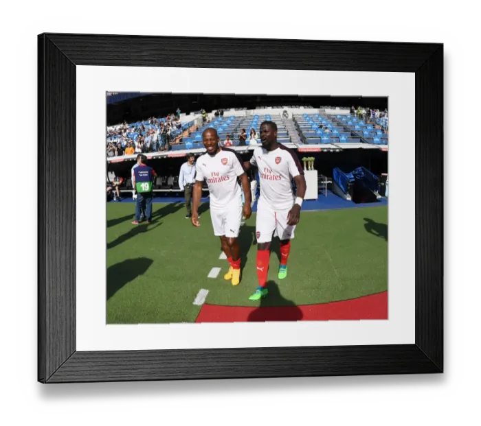 Framed Print : Arsenal FC Legends vs. Real Madrid Legends: A Clash of Football Icons in Madrid, 2018