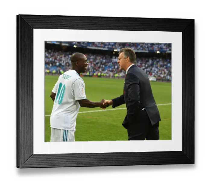 Framed Print : Real Madrid Legends vs. Arsenal Legends: A Clasic Encounter at the Bernabeu (2018-19)