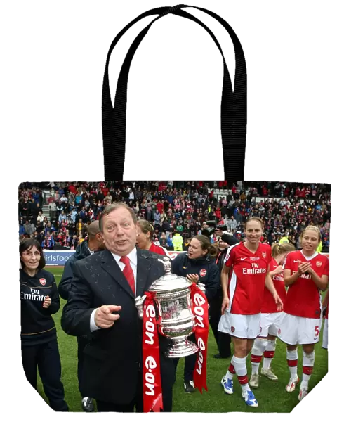 Vic Akers Arsenal Ladies Manager celebrates after the match