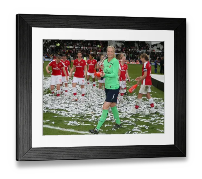 Framed Print : Emma Byrne (Arsenal) celebrates after the match