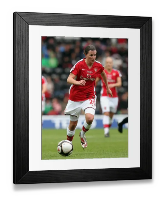 Framed Print : Arsenal's Helen Lander Celebrates FA Cup Final Victory Over Sunderland WFC