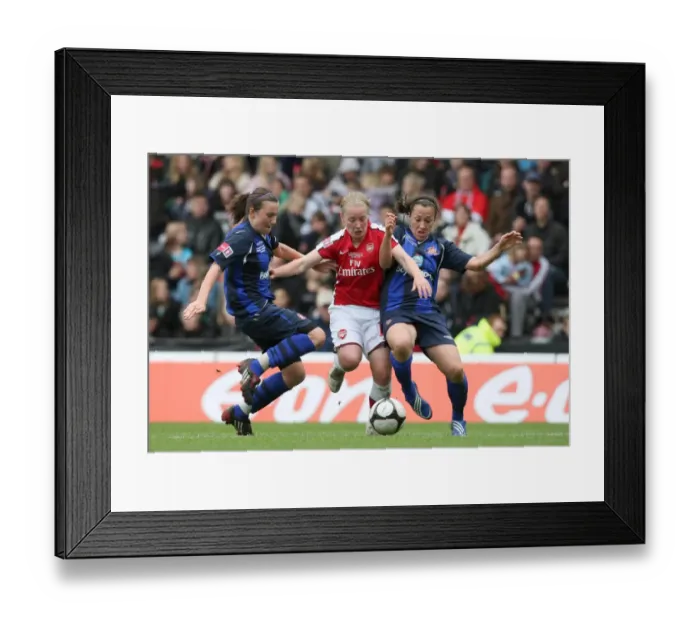 Framed Print : Arsenal's Kim Little and Stephanie Bannon Celebrate FA Cup Victory Over Sunderland's Lucy Bronze