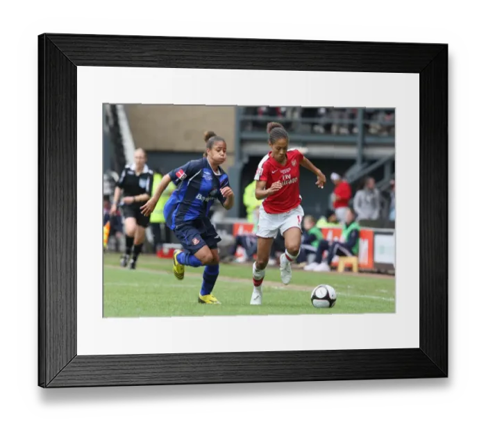 Framed Print : Rachel Yankey (Arsenal) Demi Stokes (Sunderland)