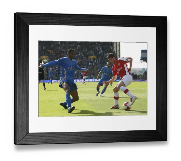 Framed Print : Fran Merida (Arsenal) Kanu (Portsmouth) Framed Print : Fran Merida (Arsenal) Kanu (Portsmouth)