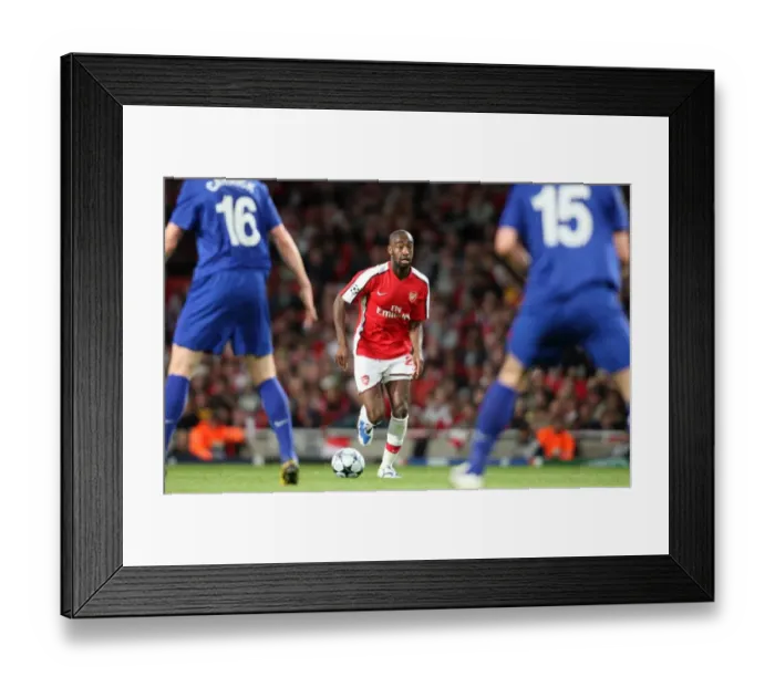 Framed Print : Johan Djourou in Action Against Manchester United in Arsenal's Semi-Final Defeat in the UEFA Champions League, Emirates Stadium, 5 / 5 / 09