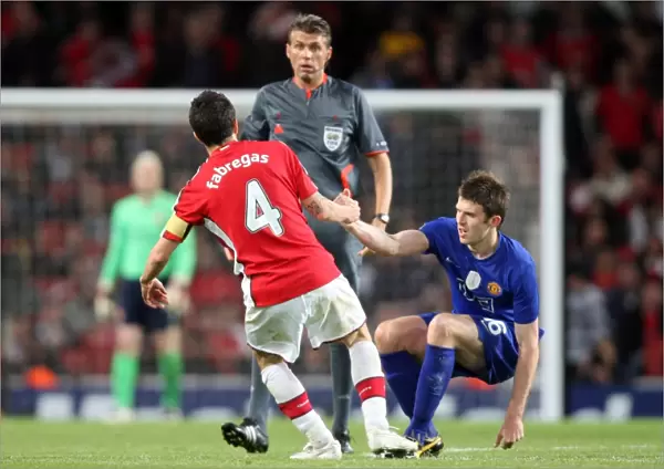 Heartbreak at the Emirates: Cesc Fabregas vs Michael Carrick in Arsenal's 3-1 Semi-Final Defeat to Manchester United in the UEFA Champions League