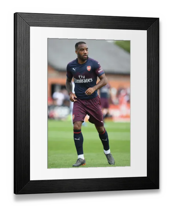 Framed Print : Alexandre Lacazette in Action: Arsenal's Pre-Season Friendly vs Borehamwood (2018)