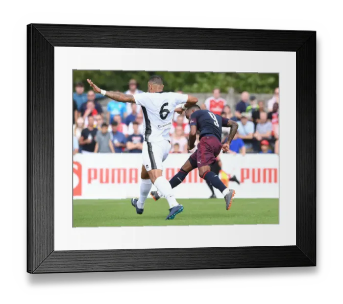 Framed Print : Alexandre Lacazette Scores for Arsenal in Borehamwood Friendly