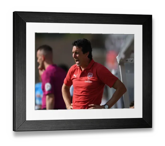 Framed Print : Unai Emery Leads Arsenal in Pre-Season Clash against Borehamwood (2018-19) Framed Print : Unai Emery Leads Arsenal in Pre-Season Clash against Borehamwood (2018-19)