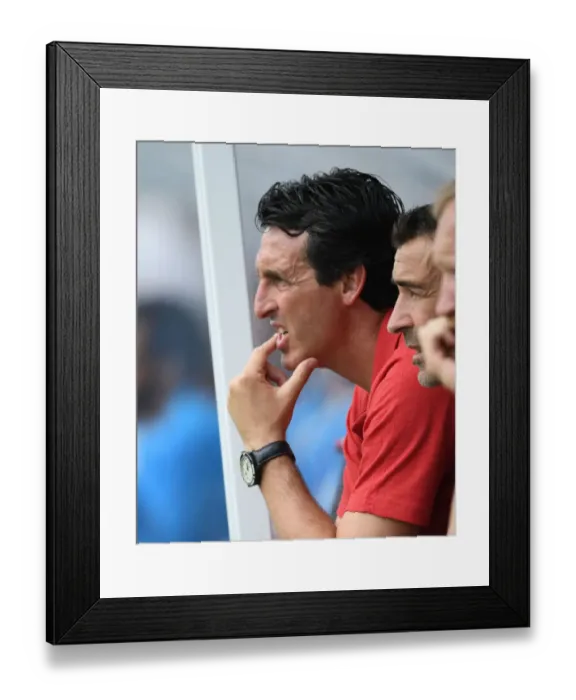 Framed Print : Unai Emery Leads Arsenal in Pre-Season Match against Borehamwood (2018-19) Framed Print : Unai Emery Leads Arsenal in Pre-Season Match against Borehamwood (2018-19)