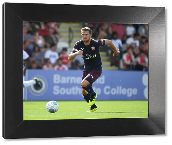 Arsenal's Aaron Ramsey in Action: Pre-Season Clash at Borehamwood (2018)