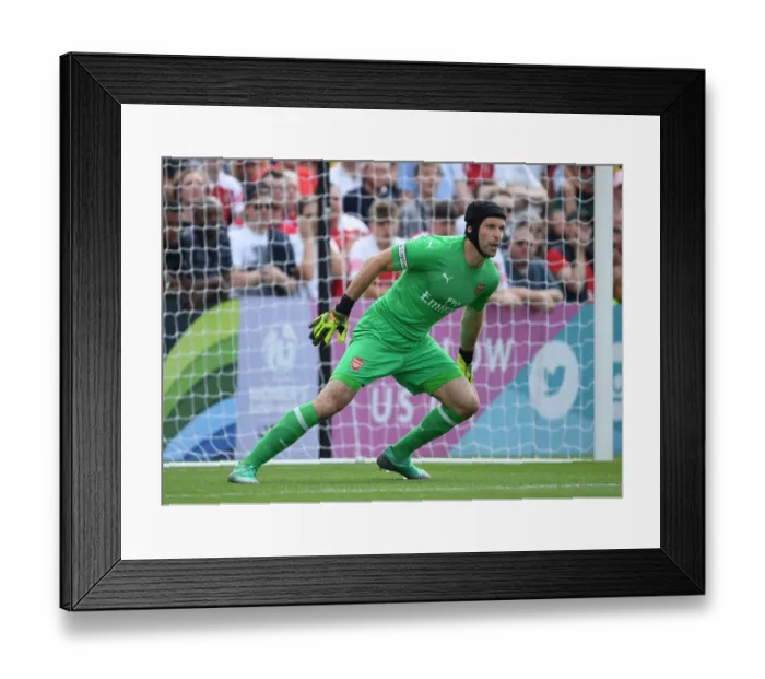 Framed Print : Petr Cech in Action: Arsenal's Pre-Season Clash at Borehamwood (2018) Framed Print : Petr Cech in Action: Arsenal's Pre-Season Clash at Borehamwood (2018)