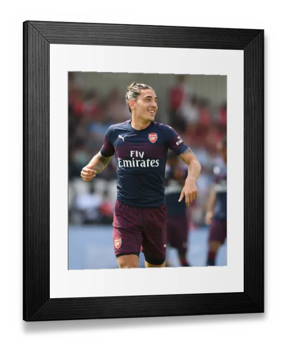 Framed Print : Hector Bellerin in Action: Arsenal's Pre-Season Friendly at Borehamwood, 2018