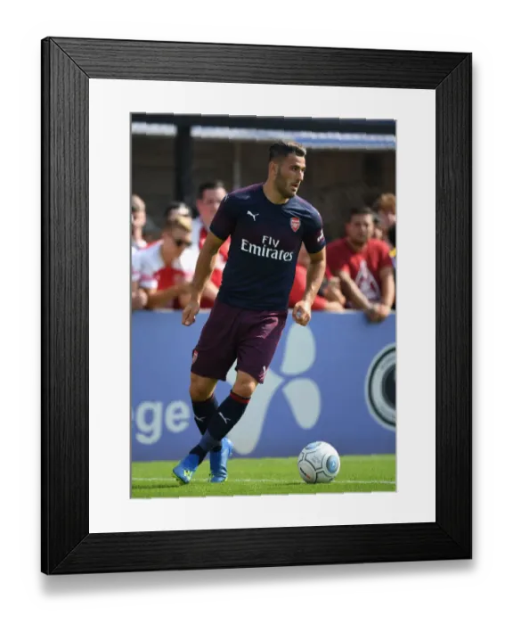 Framed Print : Sead Kolasinac in Action: Arsenal's Pre-Season Clash at Borehamwood (2018) Framed Print : Sead Kolasinac in Action: Arsenal's Pre-Season Clash at Borehamwood (2018)