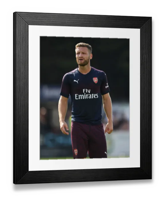 Framed Print : Shkodran Mustafi in Action: Arsenal's Pre-Season Match vs Borehamwood (2018) Framed Print : Shkodran Mustafi in Action: Arsenal's Pre-Season Match vs Borehamwood (2018)