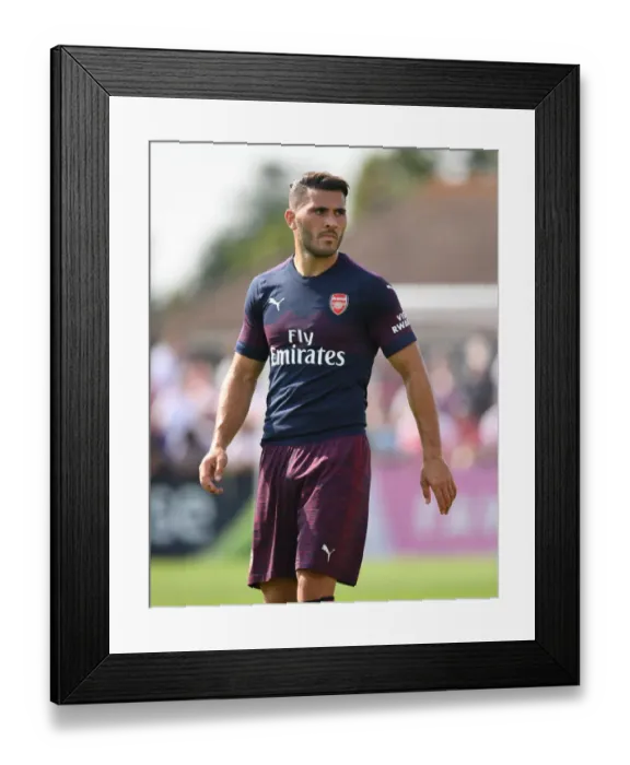 Framed Print : Sead Kolasinac in Action: Arsenal's Pre-Season Clash at Borehamwood (2018)