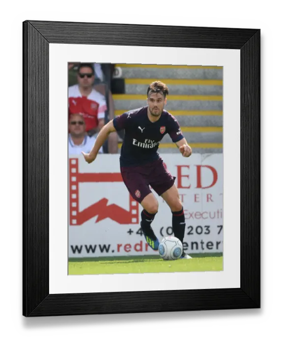 Framed Print : Carl Jenkinson in Action: Arsenal's Pre-Season Friendly against Borehamwood (2018)