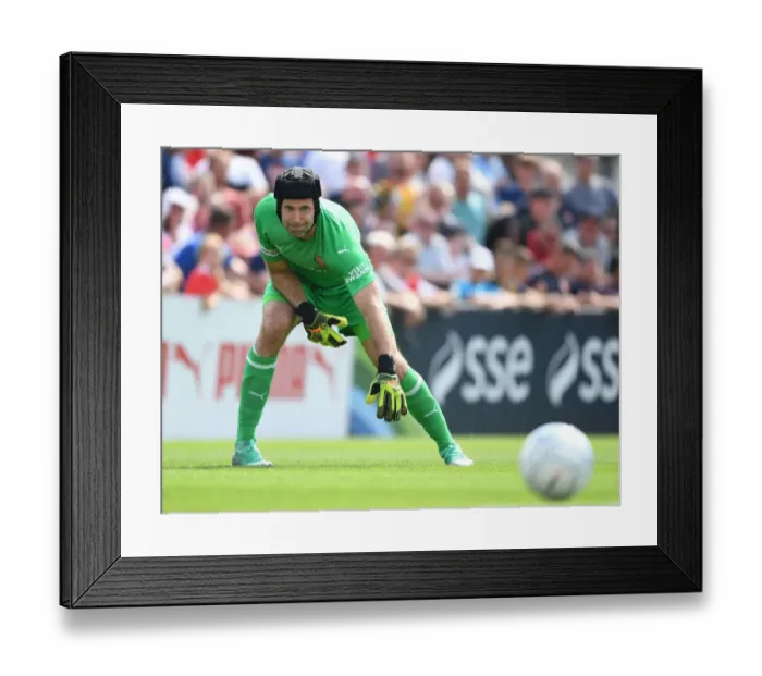 Framed Print : Petr Cech in Action: Arsenal's Pre-Season Clash at Borehamwood (2018) Framed Print : Petr Cech in Action: Arsenal's Pre-Season Clash at Borehamwood (2018)