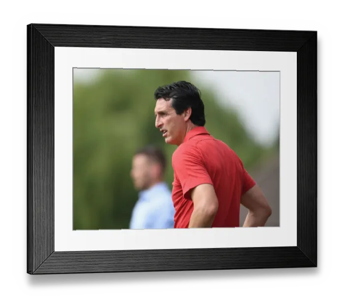 Framed Print : Unai Emery Leads Arsenal in Pre-Season Friendly against Borehamwood