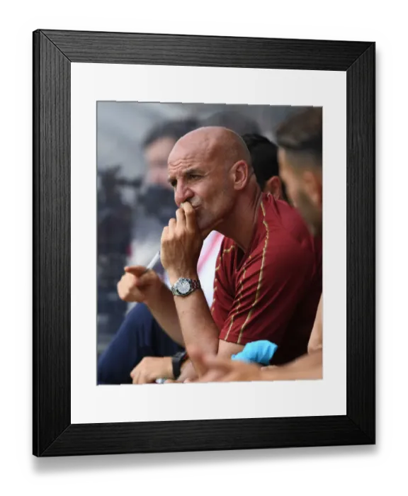 Framed Print : Steve Bould at Borehamwood's Meadow Park: Arsenal's Pre-Season Friendly