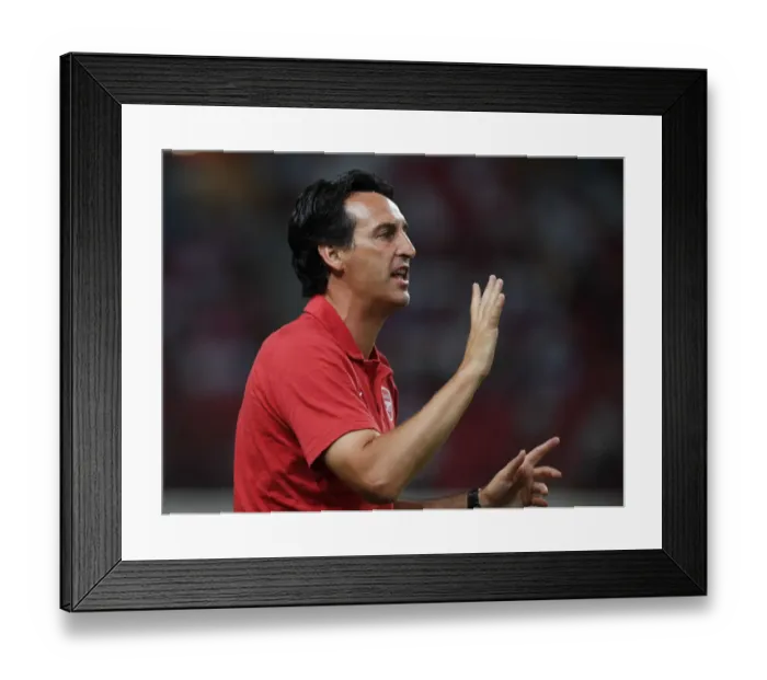 Framed Print : Unai Emery Leads Arsenal Against Atletico Madrid in 2018 International Champions Cup (Arsenal vs Atletico Madrid)
