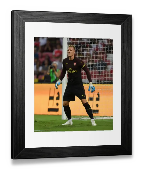 Framed Print : Arsenal's Bernd Leno in Action Against Atletico Madrid, International Champions Cup 2018