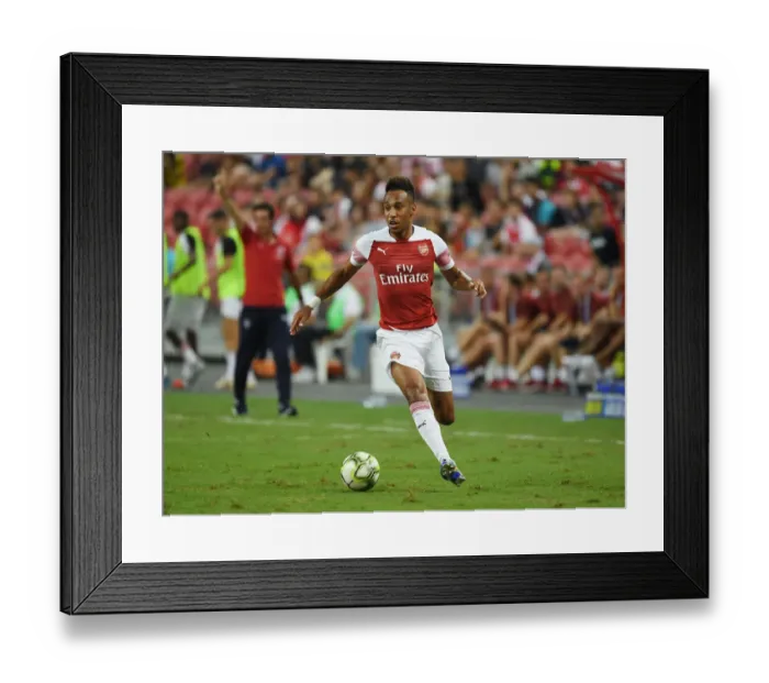 Framed Print : Arsenal's Aubameyang in Action Against Atletico Madrid, International Champions Cup 2018 Framed Print : Arsenal's Aubameyang in Action Against Atletico Madrid, International Champions Cup 2018