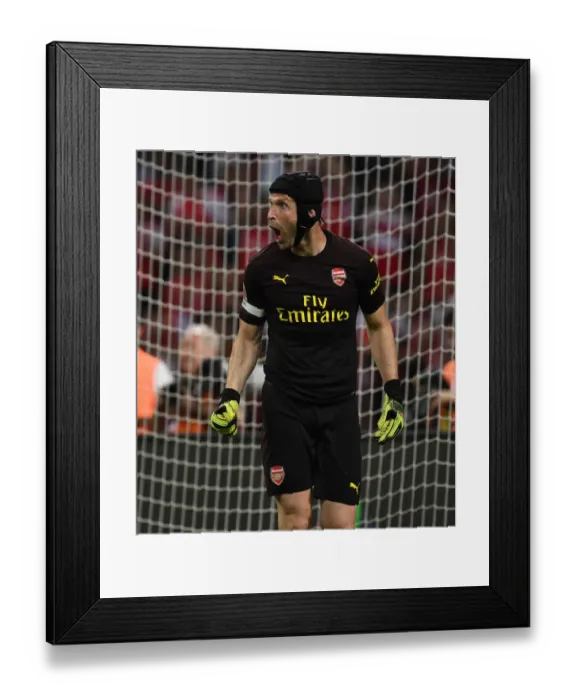Framed Print : Petr Cech in Action: Arsenal vs Atletico Madrid, 2018 International Champions Cup (Singapore)