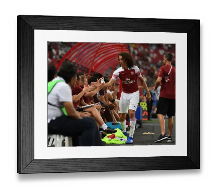 Framed Print : Matteo Guendouzi Bids Farewell to Arsenal Bench Amidst Atletico Madrid Clash in 2018 International Champions Cup Framed Print : Matteo Guendouzi Bids Farewell to Arsenal Bench Amidst Atletico Madrid Clash in 2018 International Champions Cup