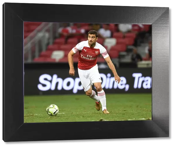 Sokratis in Action: Arsenal vs Atletico Madrid, International Champions Cup 2018