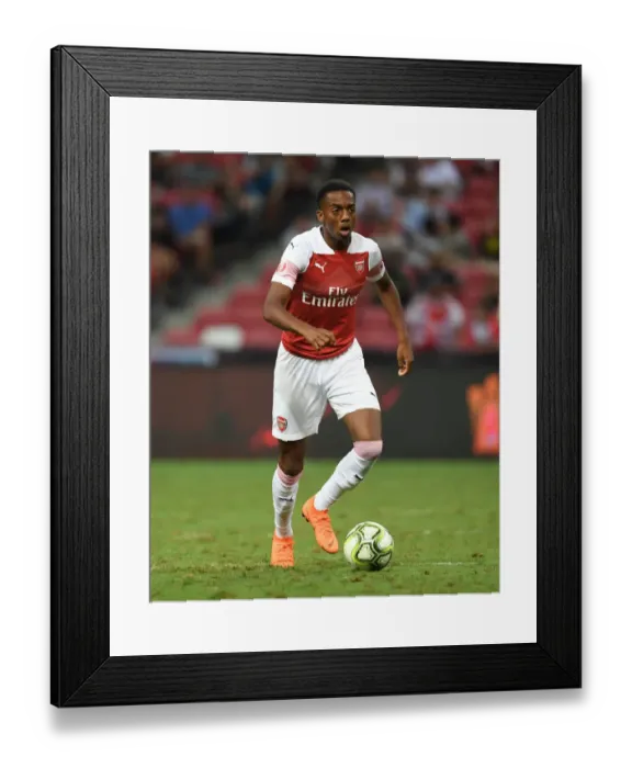 Framed Print : Joe Willock in Action: Arsenal vs Atletico Madrid, International Champions Cup 2018