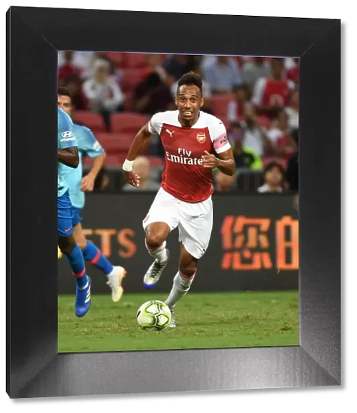 Arsenal's Aubameyang in Action Against Atletico Madrid - International Champions Cup 2018