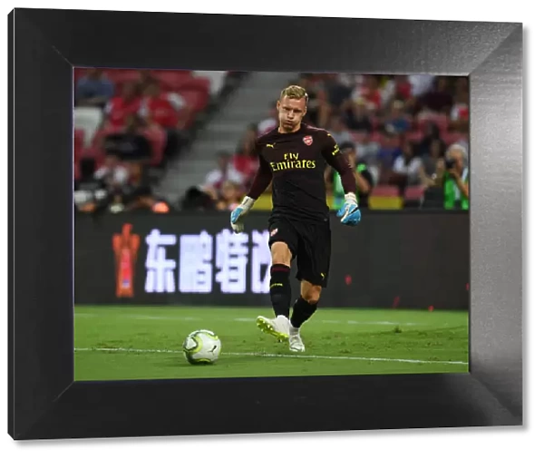 Arsenal's Bernd Leno in Action Against Atletico Madrid in 2018 International Champions Cup, Singapore