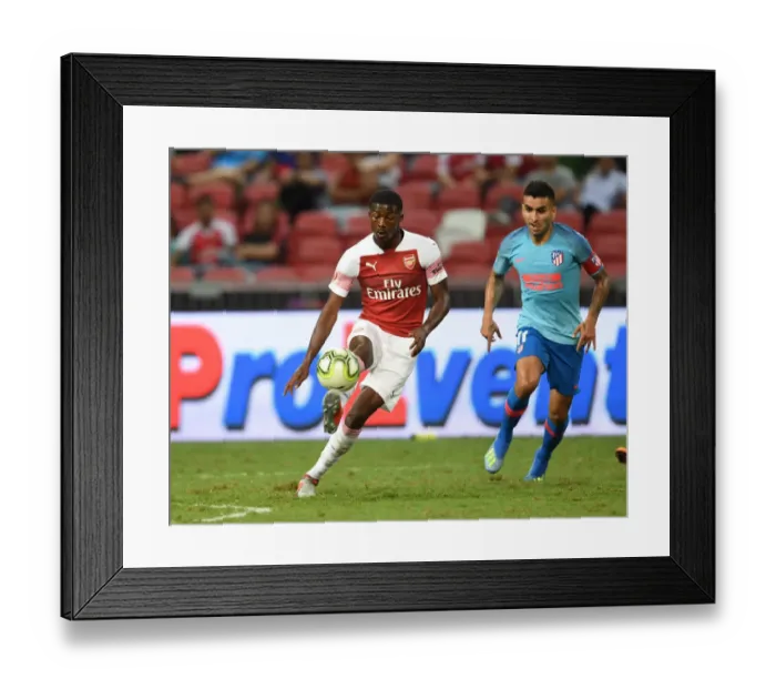 Framed Print : Ainsley Maitland-Niles in Action: Arsenal vs Atletico Madrid, International Champions Cup 2018
