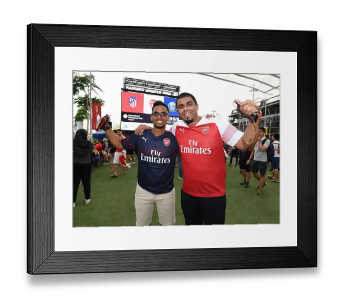 Framed Print : Arsenal Fans Gather at Singapore's National Stadium for Arsenal v Atletico Madrid ICC Match, 2018 Framed Print : Arsenal Fans Gather at Singapore's National Stadium for Arsenal v Atletico Madrid ICC Match, 2018
