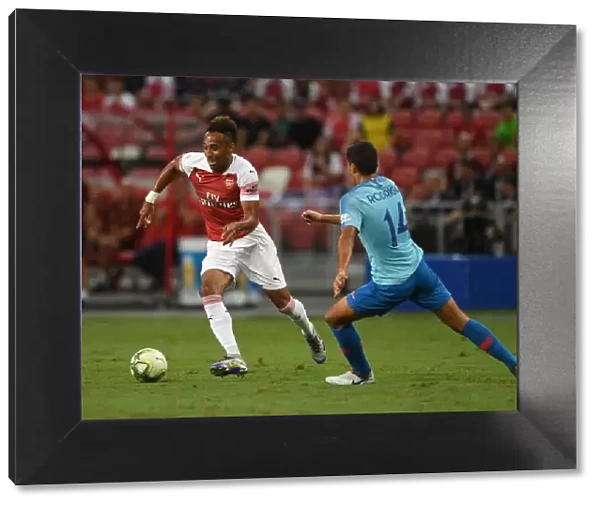 Aubameyang vs Rodriguez: Clash of the Stars in Arsenal's International Champions Cup Match against Atletico Madrid (July 2018, Singapore)