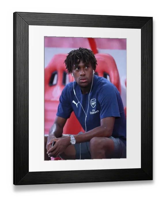 Framed Print : Alex Iwobi: Arsenal Star's Focus Ahead of Arsenal vs Atletico Madrid - International Champions Cup 2018, Singapore