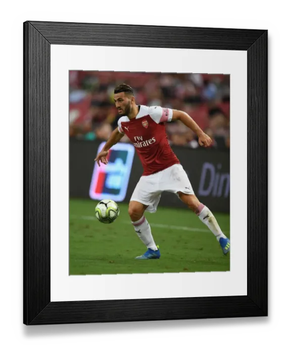 Framed Print : Sead Kolasinac in Action: Arsenal vs. Atletico Madrid, International Champions Cup 2018