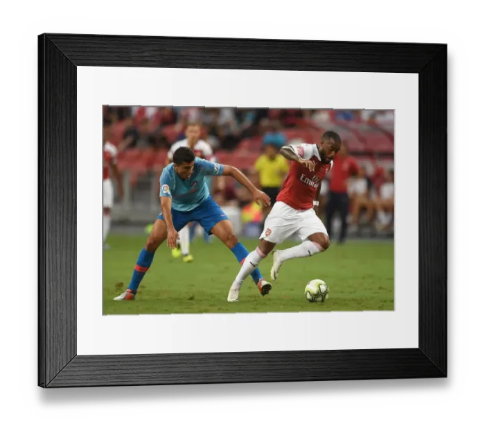 Framed Print : Clash of Titans: Lacazette vs Rodriguez - Arsenal vs Atletico Madrid, International Champions Cup 2018 Framed Print : Clash of Titans: Lacazette vs Rodriguez - Arsenal vs Atletico Madrid, International Champions Cup 2018