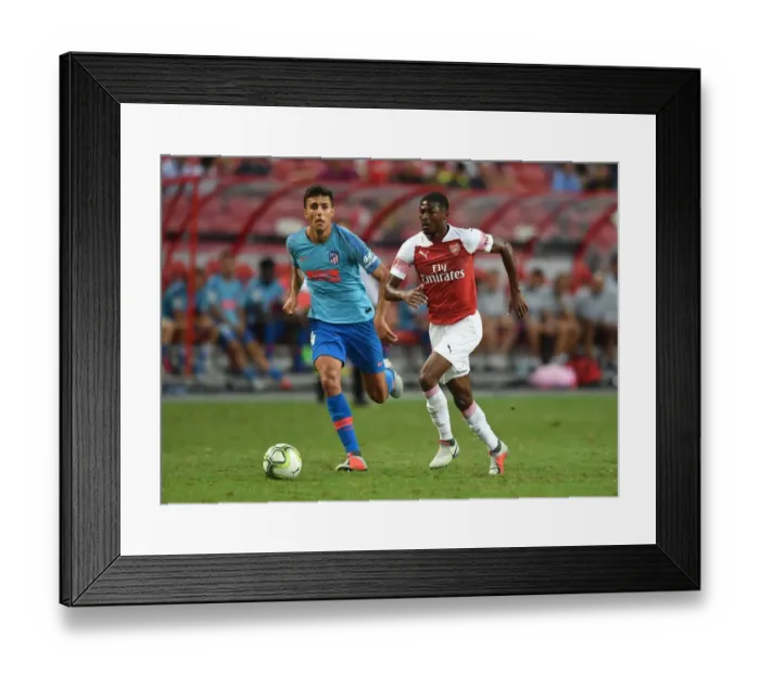 Framed Print : Ainsley Maitland-Niles vs Rodrigo: Clash of the Midfielders - Arsenal vs Atletico Madrid, International Champions Cup 2018 Framed Print : Ainsley Maitland-Niles vs Rodrigo: Clash of the Midfielders - Arsenal vs Atletico Madrid, International Champions Cup 2018