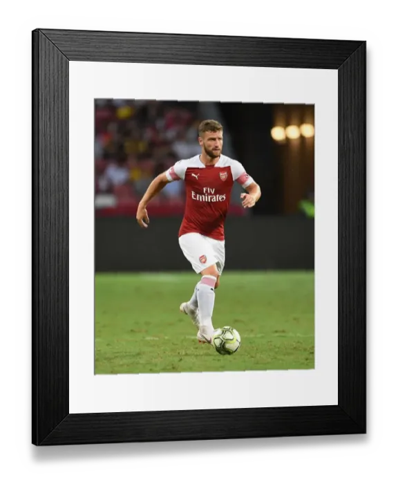 Framed Print : Shkodran Mustafi in Action: Arsenal vs Atletico Madrid, International Champions Cup 2018