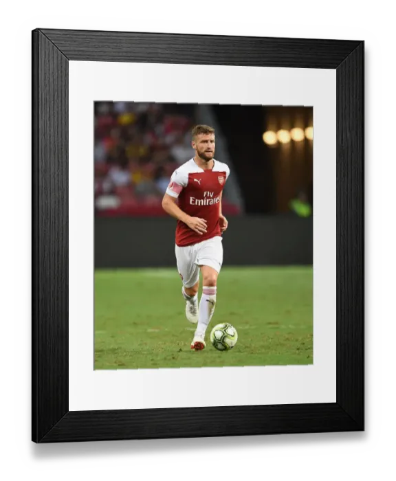 Framed Print : Shkodran Mustafi in Action: Arsenal vs Atletico Madrid, International Champions Cup 2018