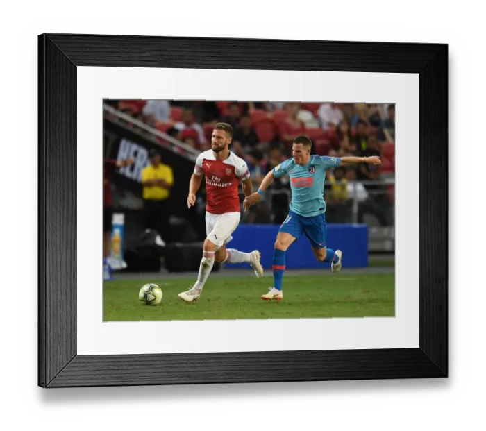 Framed Print : Clash of Titans: Mustafi vs. Gameiro - Arsenal vs. Atletico Madrid, International Champions Cup 2018 Framed Print : Clash of Titans: Mustafi vs. Gameiro - Arsenal vs. Atletico Madrid, International Champions Cup 2018