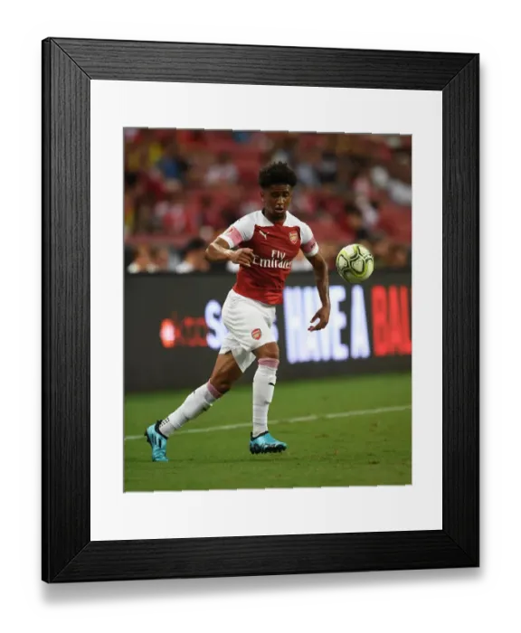 Framed Print : Reiss Nelson in Action: Arsenal vs. Atletico Madrid, International Champions Cup 2018