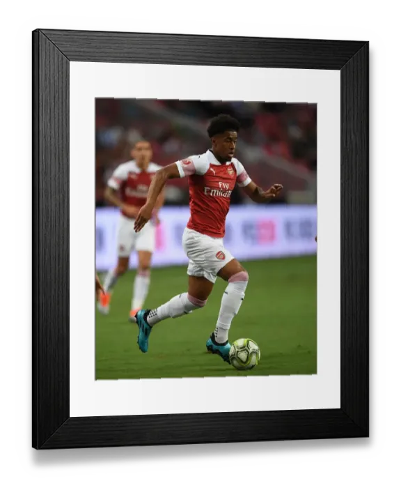 Framed Print : Reiss Nelson Shines: Arsenal vs Atletico Madrid, International Champions Cup 2018