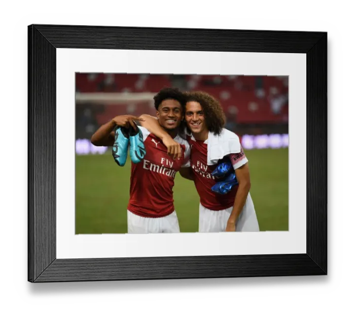 Framed Print : Arsenal's Nelson and Guendouzi: Celebrating Victory after Arsenal vs Atletico Madrid, 2018 International Champions Cup Framed Print : Arsenal's Nelson and Guendouzi: Celebrating Victory after Arsenal vs Atletico Madrid, 2018 International Champions Cup