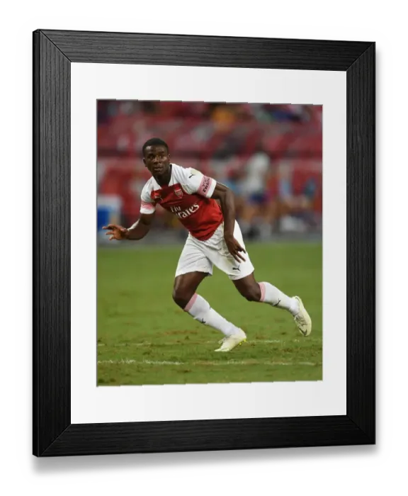 Framed Print : Jordi Osei-Tutu in Action: Arsenal vs. Atletico Madrid, International Champions Cup 2018