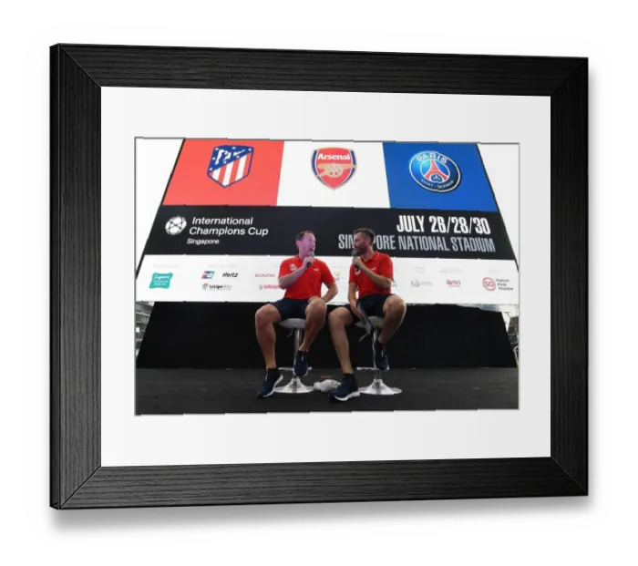 Framed Print : Ray Parlour Interviewed at Arsenal Fan Park Ahead of Arsenal vs Atletico Madrid (2018-19) Framed Print : Ray Parlour Interviewed at Arsenal Fan Park Ahead of Arsenal vs Atletico Madrid (2018-19)