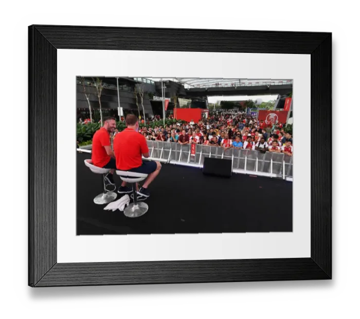 Framed Print : Ray Parlour Interviewed at Arsenal Fan Park Ahead of Arsenal vs Atletico Madrid - International Champions Cup 2018 Framed Print : Ray Parlour Interviewed at Arsenal Fan Park Ahead of Arsenal vs Atletico Madrid - International Champions Cup 2018